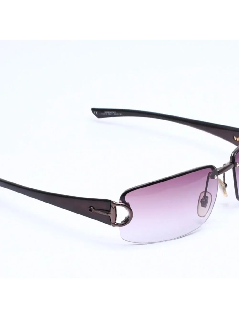 Gucci Half Rim Sunglasses Eyewear S Bkvyt Horsebit Brown